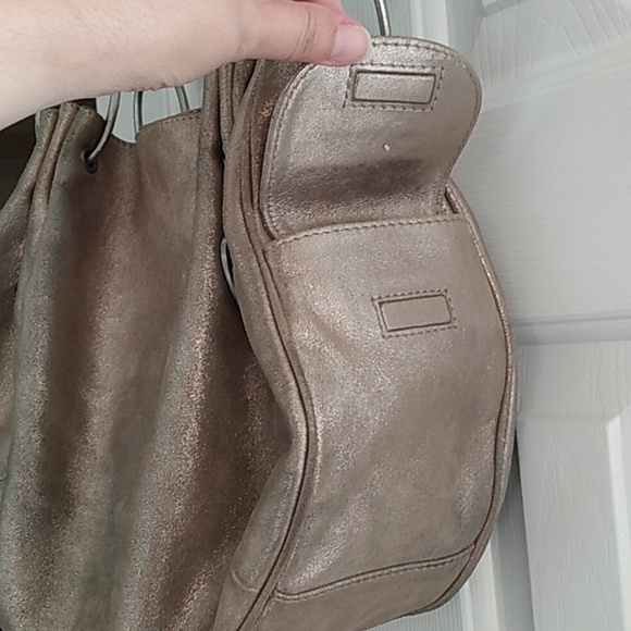 Juciy Couture y2k Vintage Gold Bag Genuine Leather ! Stunning - Picture 10 of 14